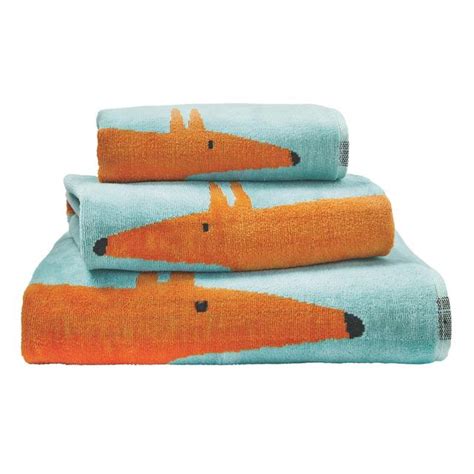 Scion Mr Fox Aqua Bath Towel Ocado