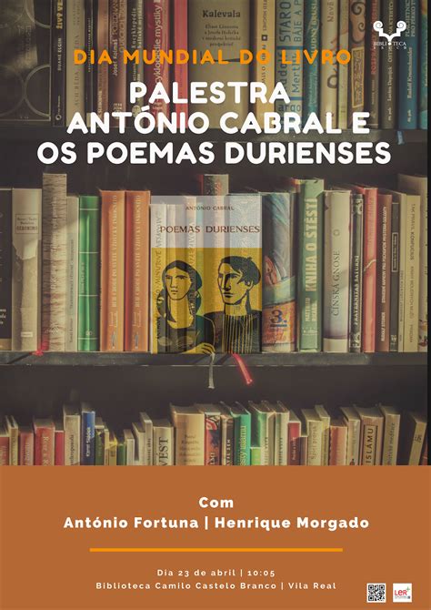 Biblioteca Camilo Castelo Branco Vr Ant Nio Cabral E Os Poemas Durientes