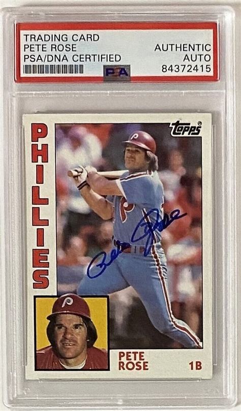 Pete Rose Signed Autograph Trading Card PSA/DNA – Fiterman Sports Group