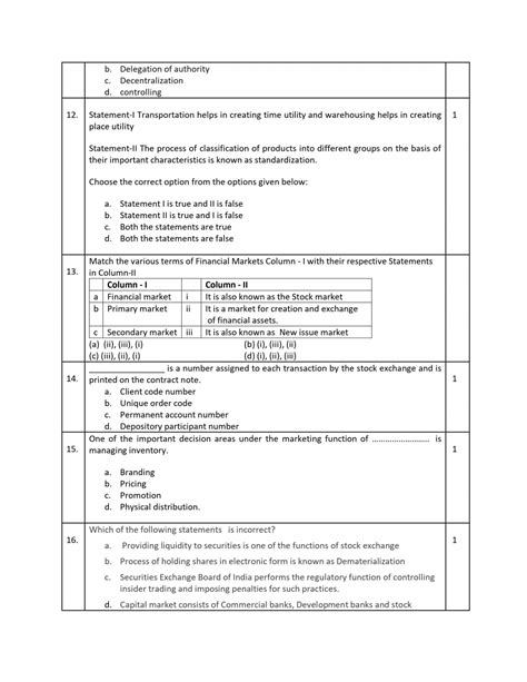 Practice This Cbse Class 12 Business Studies Sample Paper To Ace Full