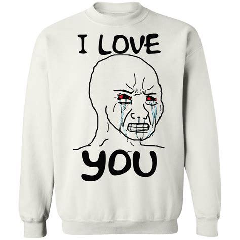 Simp I Love You Funny Crying Wojak Meme Shirt - Lelemoon