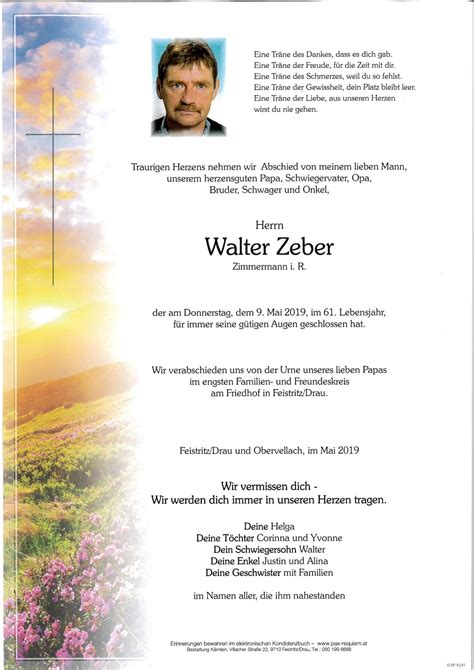 Parte F R Walter Zeber Pax Requiem