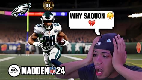 Giants Fan Reacts To Saquon Barkley To Eagles Madden Gameplay With