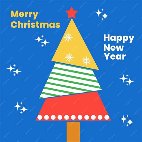 Premium Vector Happy New Year And Merry Christmas Greeting Card Poster Cover