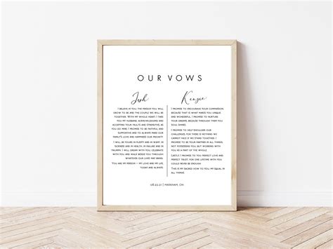 Personalized Wedding Vows | Customized Digital Downloadable Vows