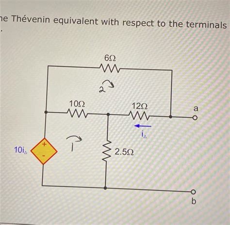 Solved Thévenin equivalent with respect to the Chegg