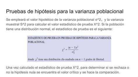 Prueba de hipótesis para la varianza Apuntes de Estadística Docsity