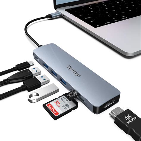 Iczi Usb C Hub En Adaptateur Usb C Vers Hdmi K Vga P Usb