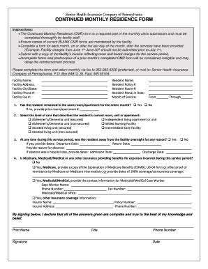 Printable Cmr Form