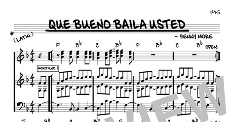 Que Bueno Baila Usted Real Book Melody Chords Sheet Music