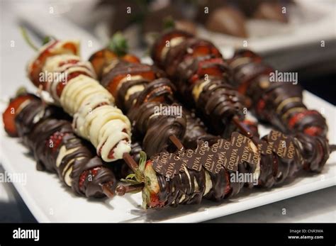 Godiva Chocolate covered Strawberries, Kabobs Stock Photo - Alamy