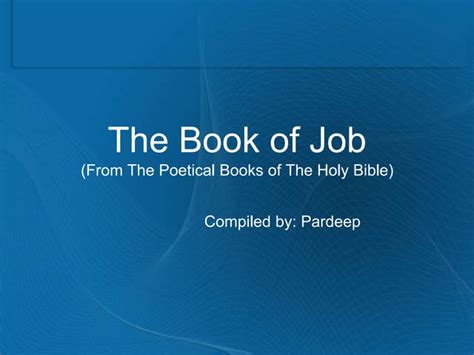 The Book Of Job Ppt