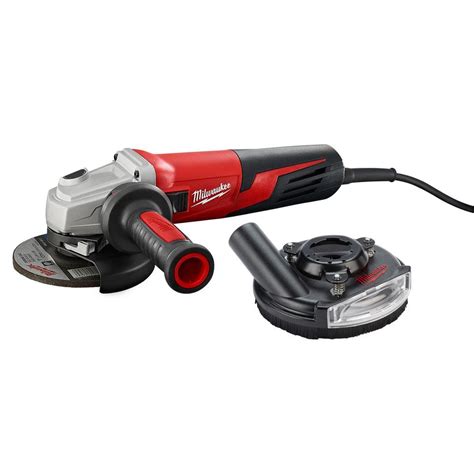 Milwaukee 5 In Small Angle Grinder With Shroud Slide With Lock On 6117