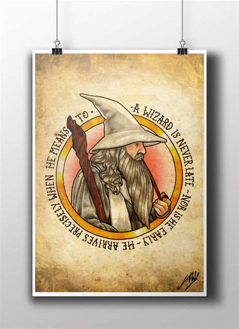 LOTR Gandalf Tattoo Parlor Poster Print | Gandalf tattoo, Traditional ...