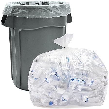 Amazon Bolsas De Basura Transparentes De 32 A 33 Galones Paquete