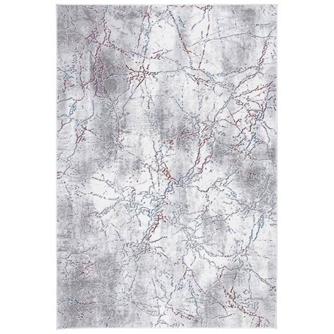 SAFAVIEH Craft Gray Blue 4 Ft X 6 Ft Distressed Marble Area Rug