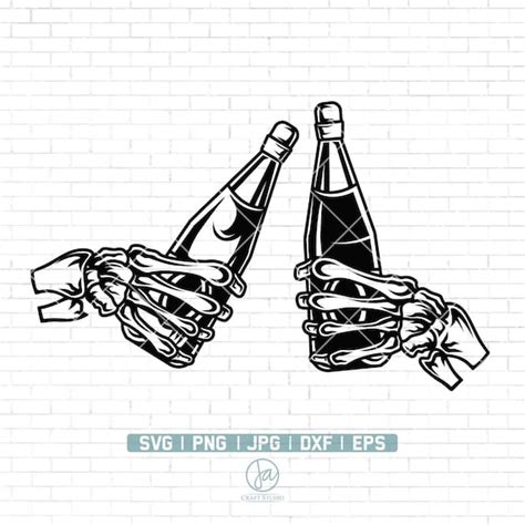 Skeleton Cheers SVG Toast SVG Skeleton Hand Holding A Beer Etsy Canada