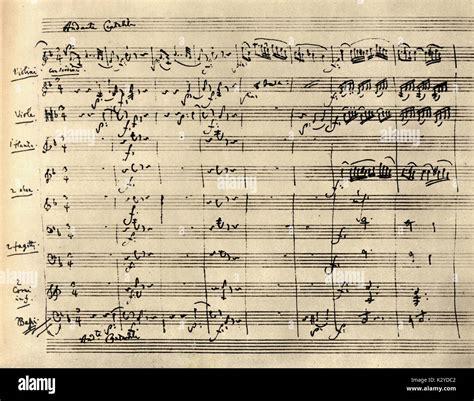 Wolfgang Amadeus Mozart S Handwritten Score For Jupiter Symphony