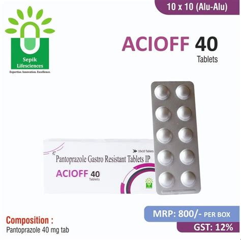 40 Mg Pantoprazole Gastro Resistant Tablets IP At Rs 800 Per Box