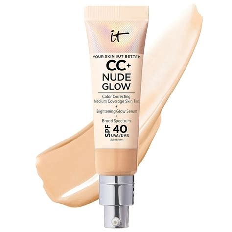 It Cosmetics Makeup It Cc Nude Glow Color Correcting Skin Tint Brightening Glow Serum Medium