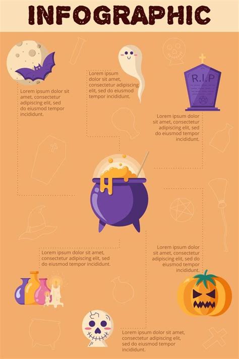 Halloween Concept Infographics In A Flat Style 3362049 Vector Art At