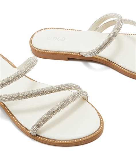 Shop Embellished Strappy Flat Sandals Online R B UAE