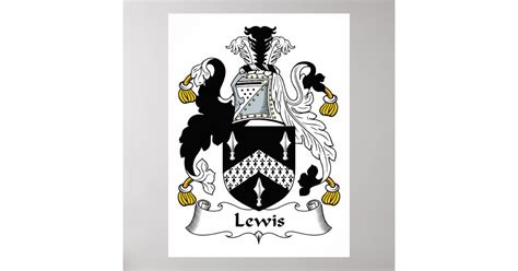 Lewis Family Crest Poster | Zazzle