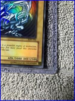 Yu Gi Oh Blue Eyes White Dragon SDK 001 1st Edition Ultra Rare Blue