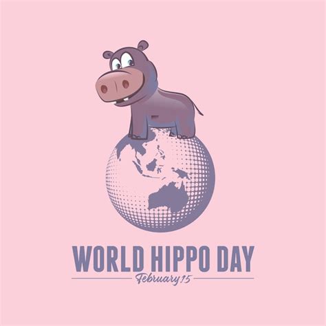 Premium Vector World Hippo Day Vector Illustration Can Be For Social