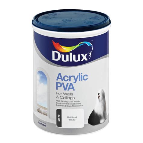 Dulux Acrylic Pva 5l White Paintlab