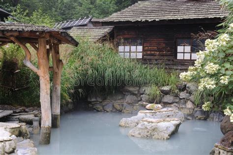 Nyuto Onsen Hot Spring In Green Mountain Valley In Semboku City Akita Prefecture Tohoku Region