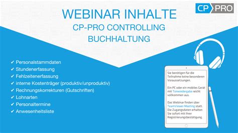 Webinar Cp Pro Controlling Buchhaltung Cp Pro