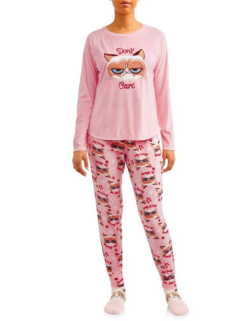 Grumpy Cat Womens And Womens Plus Pajama T Set