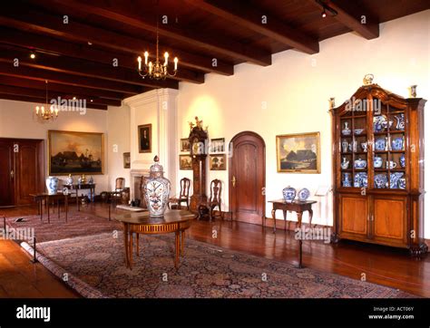 Interior view of the Council Chambers in the Castle of Good Hope museum ...