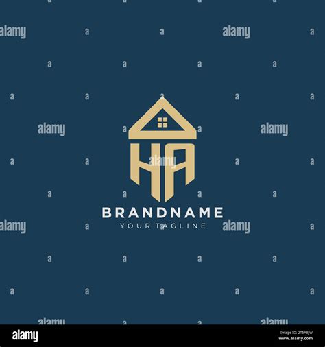 Initial Letter Ha With Simple House Roof Creative Logo Design For Real