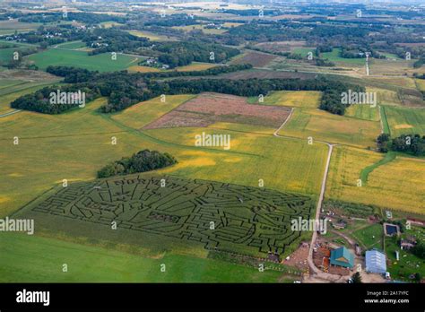 The Schuster Corn Maze Near Deerfield Wisconsin Usa Stock Photo Alamy