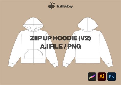 Streetwear Oversize Zip Up Hoodie Sweatshirt Mockup Vector Etsy