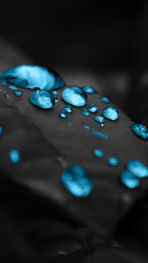 Turquoise Water Drops iPhone Wallpapers Free Download