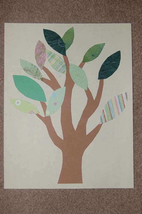 art  young children tree collage
