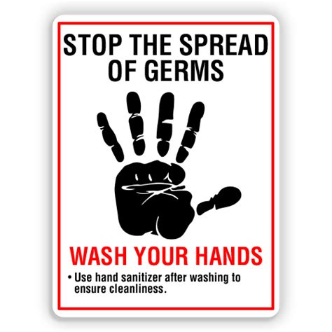 STOP SPREAD OF GERMS WASH YOUR HANDS American Sign Company