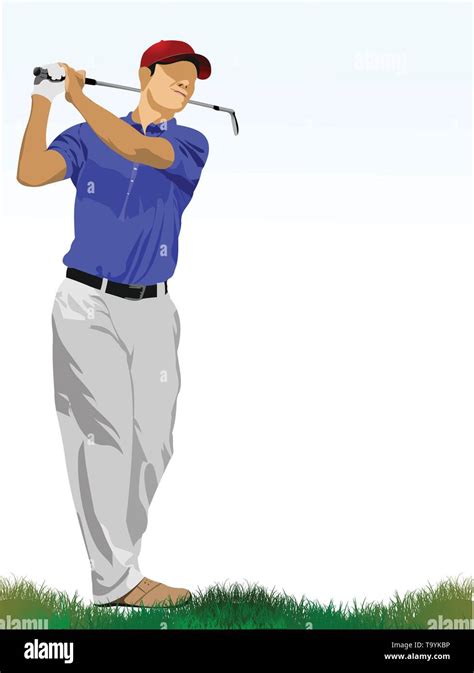 Golf Players Vector Illustration Stock Vector Image And Art Alamy