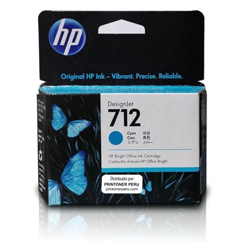 Cartucho de Tinta HP 712 Cyan 3ED67A 29ml. – Prin Toner Perú