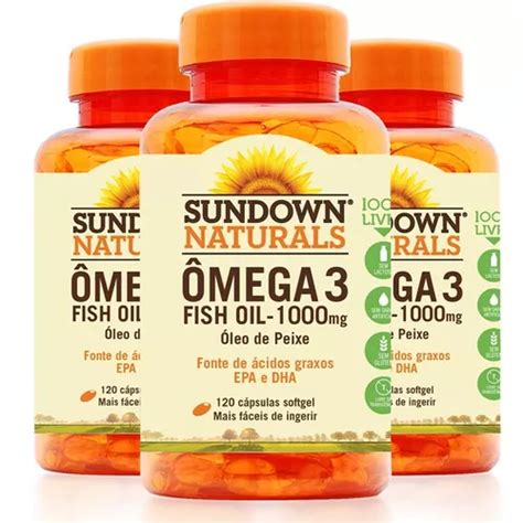 Kit Mega Leo De Peixe Mg Sundown C Psulas Sabor Sem