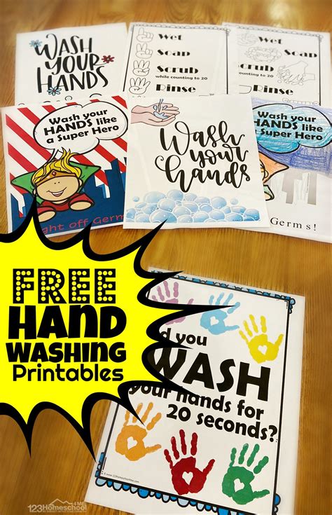 🧼 20+ Free Hand Washing Signs Printables for Kids