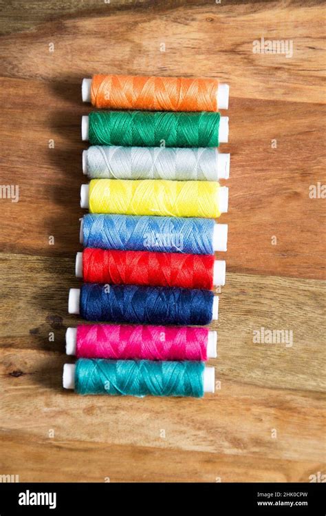 colorful sewing thread Stock Photo - Alamy