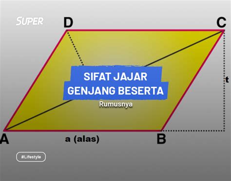 Jajar Genjang: Pengertian, Sifat, Rumus & Contoh Soalnya