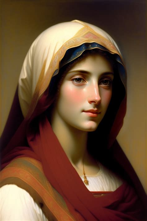 Lexica Virgin Mary With Veil Over Face Painting By William Adolphe