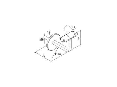 Wall Mount Handrail Bracket Highco Metal