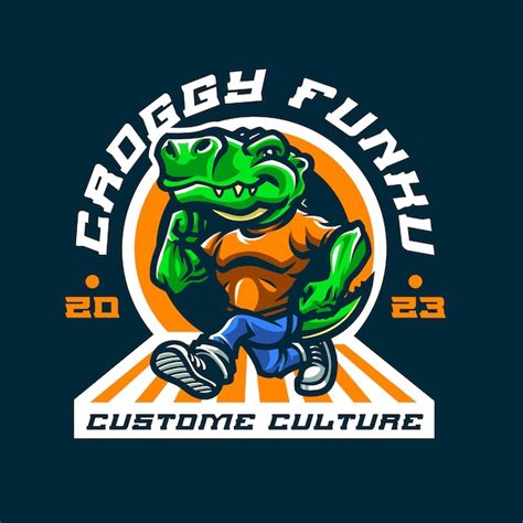 Croggy Funky Mascot Plantillas De Logotipos Para Equipos Deportivos Y