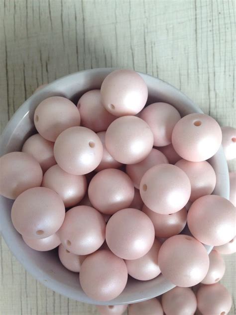 20mm Pink Matte Pearl Bubblegum Beads 10ct Gumball Beads Etsy